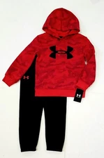 UNDER ARMOUR Hoodie & Sweat Pants 2 Pc Fleece Set Boy Sizes 5, 6, 7: NWT 