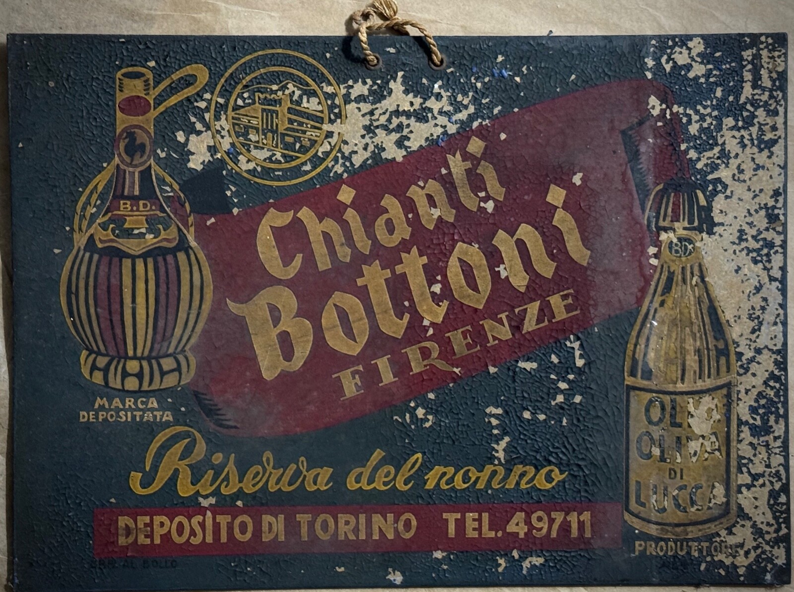 Panneau Publicitaire Nutre '1/2 Litro Equivale...' - Dimensions 56x42 Cm, Neuf, Italie