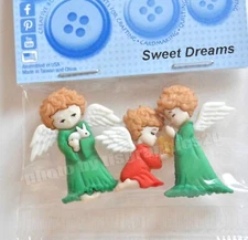 Christmas Angels / Sweet Dreams / Dress It Up /  Holiday Shank Buttons