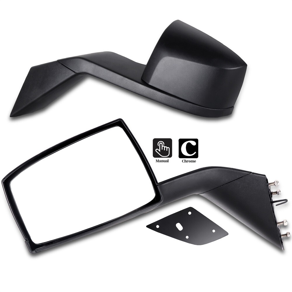 2004-2016 Volvo VNL Black Hood Mirror Mounts 82361058 82361059