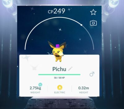 Pokemon Go 21 Shiny New Year Hat Pichu Unregistered Ok Ebay Pokemon Go 21 Shiny New Year Hat Pichu Unregistered Ok Ebay