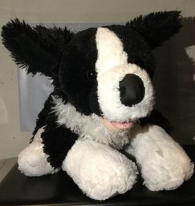 Build a Bear Border Collie Puppy Dog Plush Black White ...