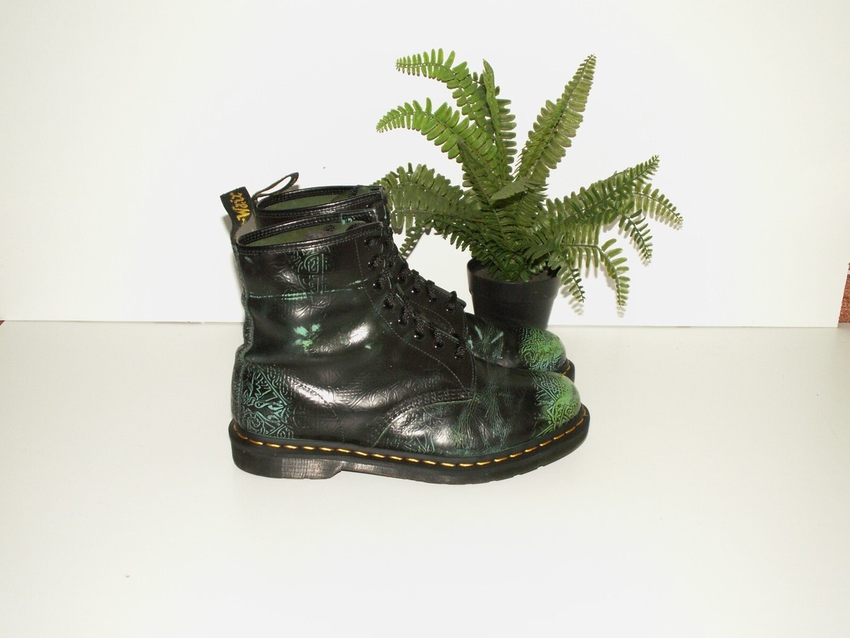 Martens 1460 green leather boots 8-eyelet uk eu 43 us 10 (627)