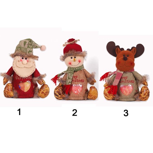 Confezione Pupazzo di Neve Babbo Natale Sacchetto Regalo Decorazione Natale Mela Sacchetto Cerniera - Foto 7 di 18