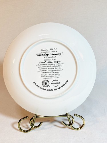 Bradford Exchange 1994 Santa’s Little Helpers “Holiday Mischief" Collector Plate - Picture 7 of 8
