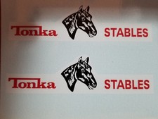 MINI TONKA TRUCK STABLES FARM TRAILER VINYL PEEL AND STICK DECAL SET