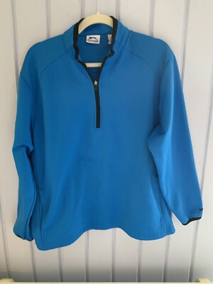 Slazenger Mens Performance Golf Wear Softshell 1/4 Zip Jacket, turquoise 
