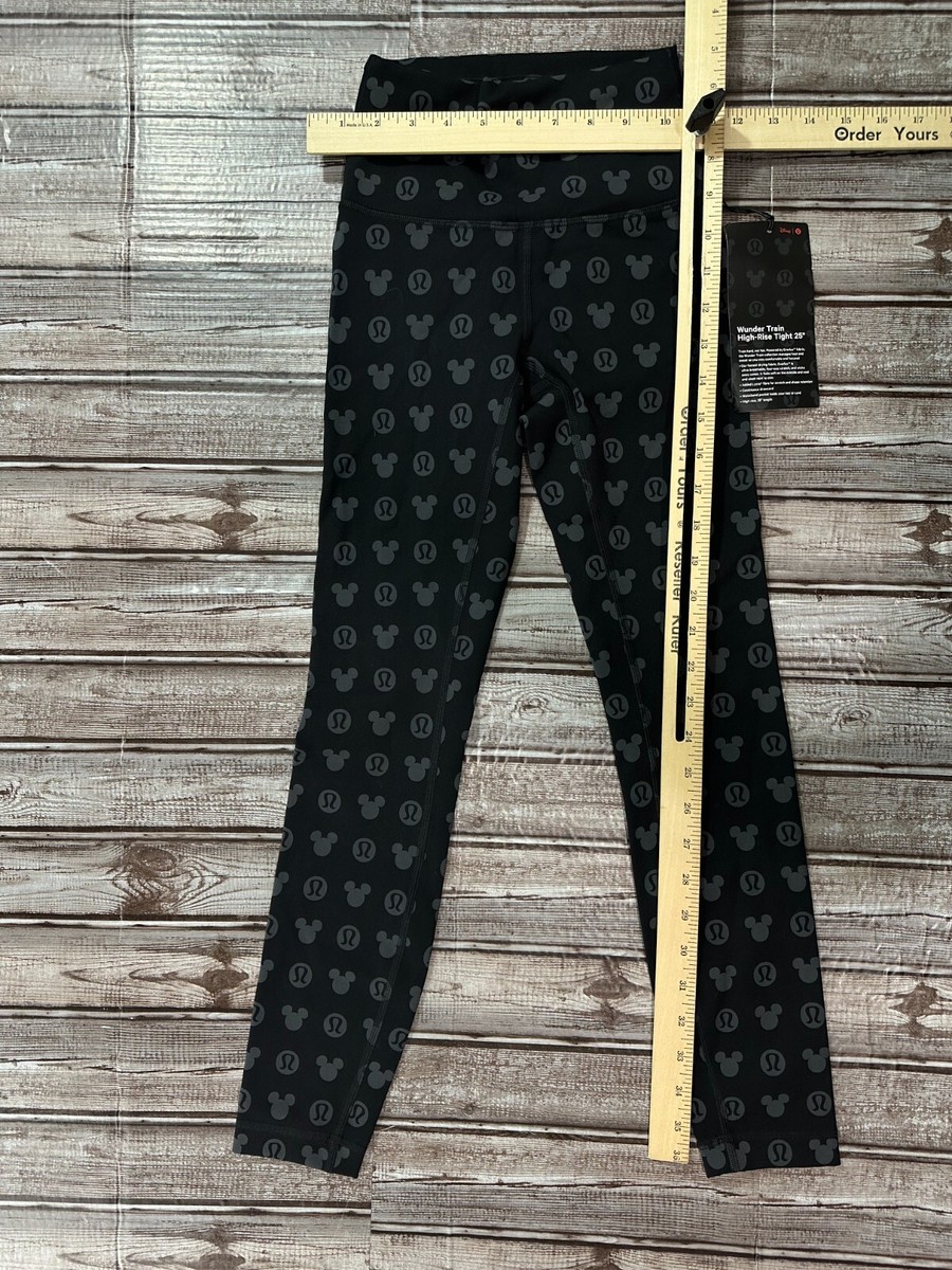 Lululemon Disney Mickey Mouse Wunder Train 2 Black High-rise
