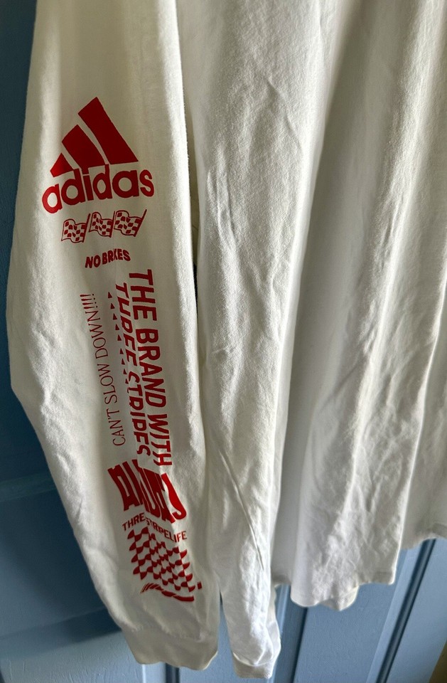 Adidas Long Sleeve White Amplifier Tee Shirt Men’s Large eBay