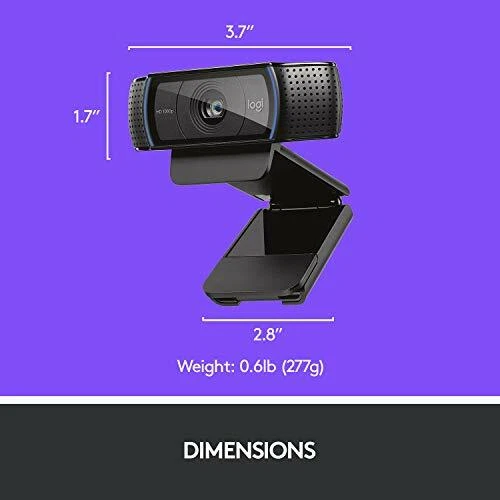 Logitech HD Pro Webcam C920, Widescreen Video Calling and Recording, 1080p - Image 2 of 4