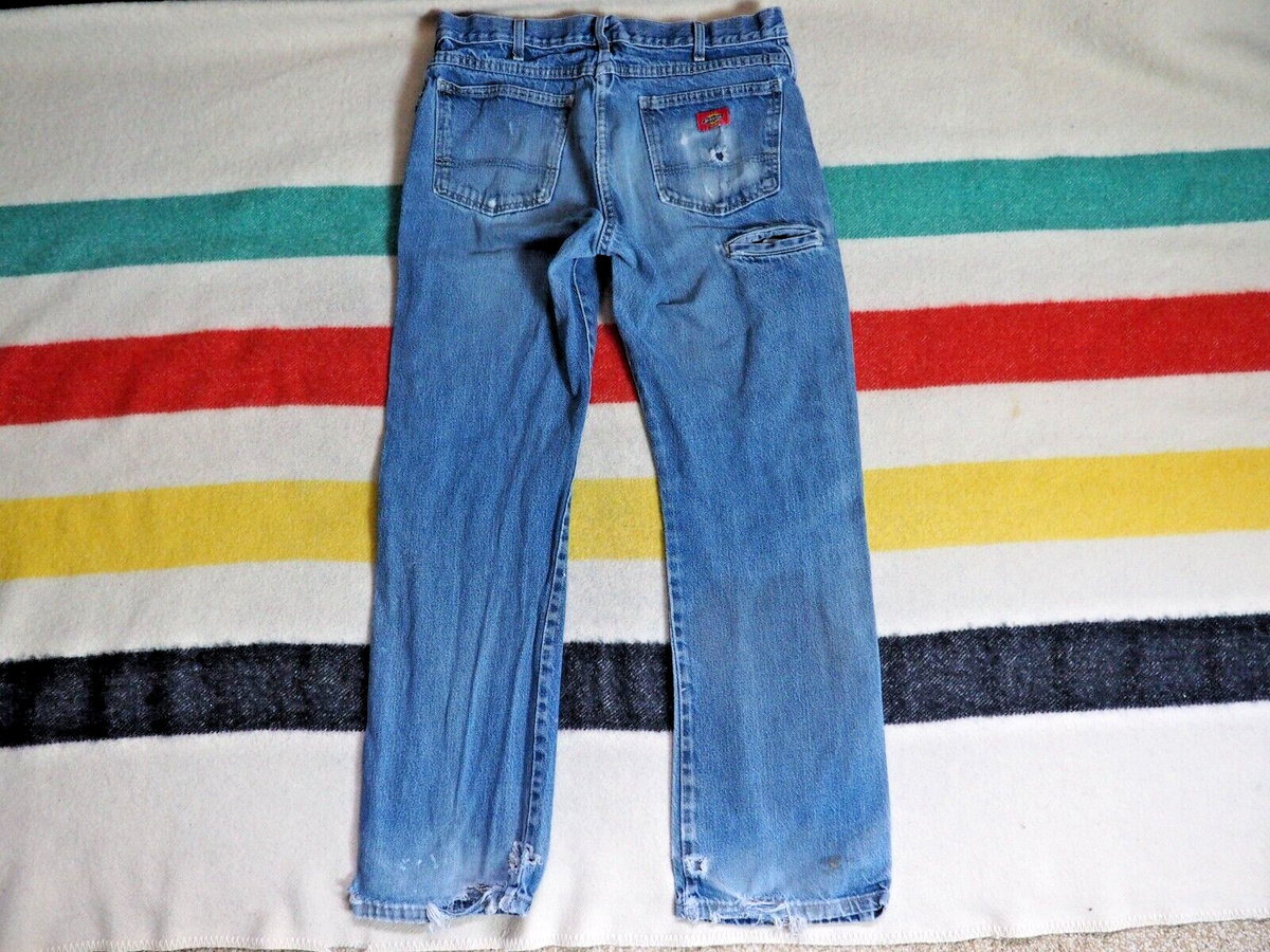 Y2k 2000s DICKIES Faded Distress Grunge Logo Skate 34x30