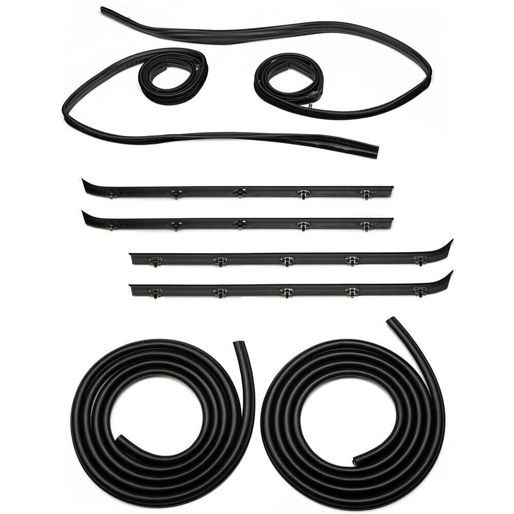 Chevy GMC Truck Front Door Window Run Sweep Weatherstrip Seal Kit