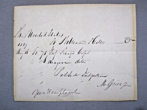 1837 Militia Recipt for 78 Infantry Forage Caps & 6 Dragoon Forage Caps