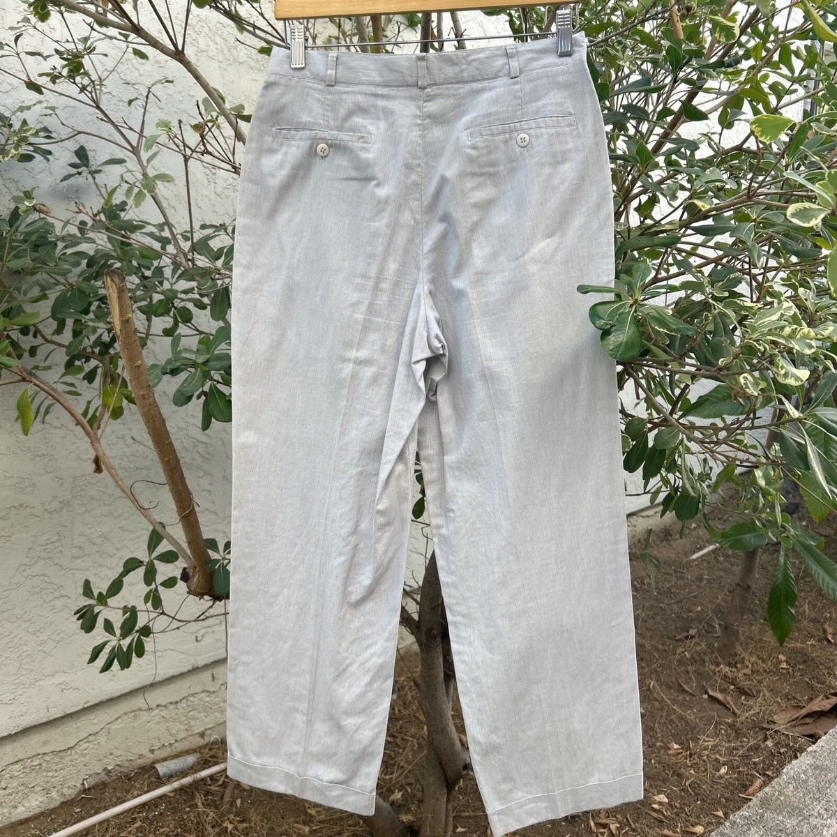 Vtg 90s Perry Ellis Portfolio Pleated Vertical Striped Pants