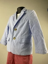 Janie And Jack Periwinkle Blue Cotton Lined Blazer Size 2T