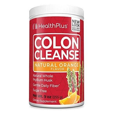 Health Plus Colon Cleanse Refreshing Orange with Stevia Powder Sugar-Free 9 Oz