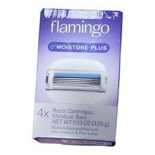 Flamingo Moisture Plus Women's Razor Blade Refills 4ct - New