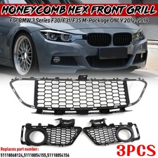 Sto�stangengitter SET 3-teilig Schwarz Matt passt f�r BMW F30 F31 M-Paket 11-19