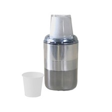 Triune Dixie Cup Modern Sleek Metal Compact Small Disposable Paper Cup Dispen...