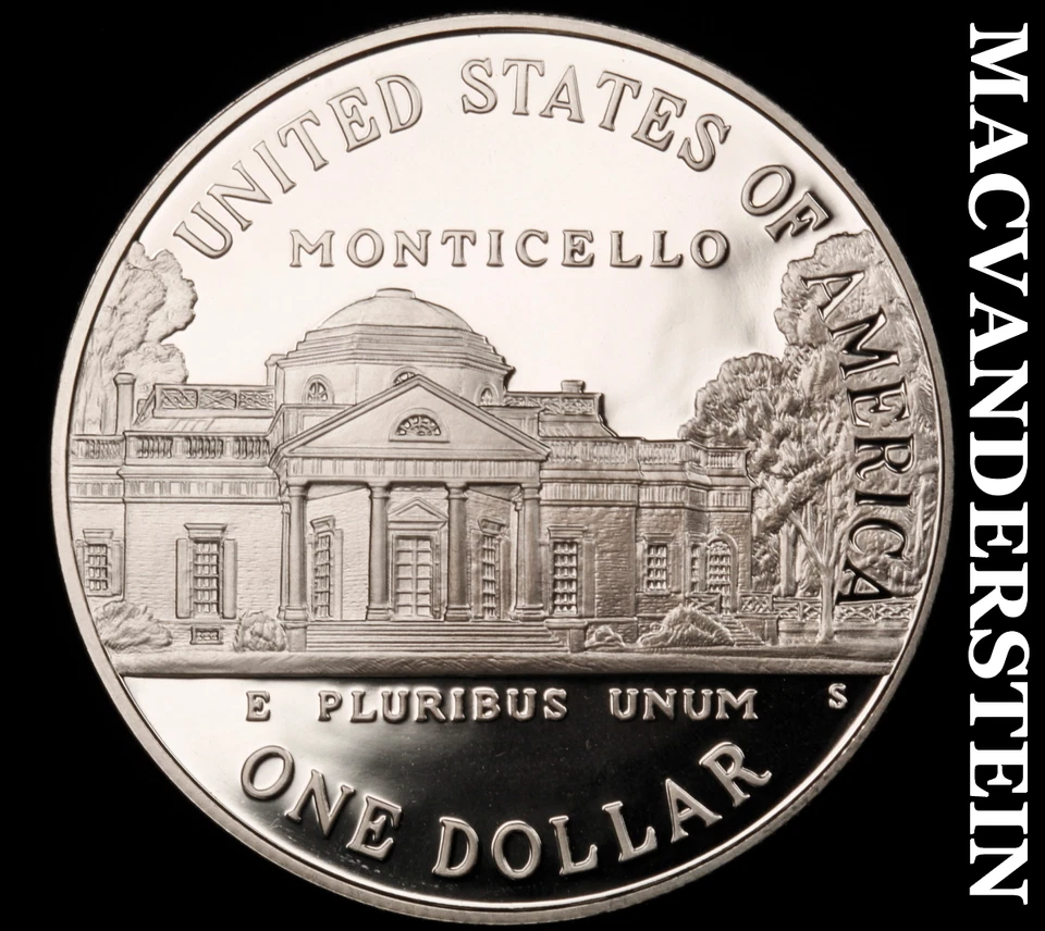 1993-S Silver Thomas Jefferson Dollar-Choice Gem Proof No Reserve #G1354 - Image 2 of 2