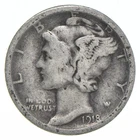 G+ 1918-S Mercury 90% Silver Dime *7989