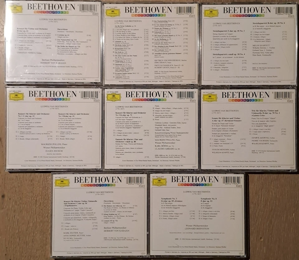 Beethoven Masterpieces (8 CDs) - Deutsche Grammophon: Karajan/ Pollini/ Mutter - Bild 2 von 2