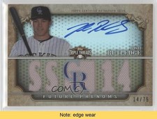 2013 Topps Triple Threads Future Phenoms Sepia 14/75 Josh Rutledge Auto READ 1u6