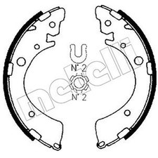 ORIGINAL® Metelli Bremsbackensatz Hinten für Honda JAZZ III CIVIC VI Hatchback