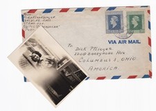Netherlands / Nederland Airmail Cover to USA w/ Original Photo Enclosed c1940s