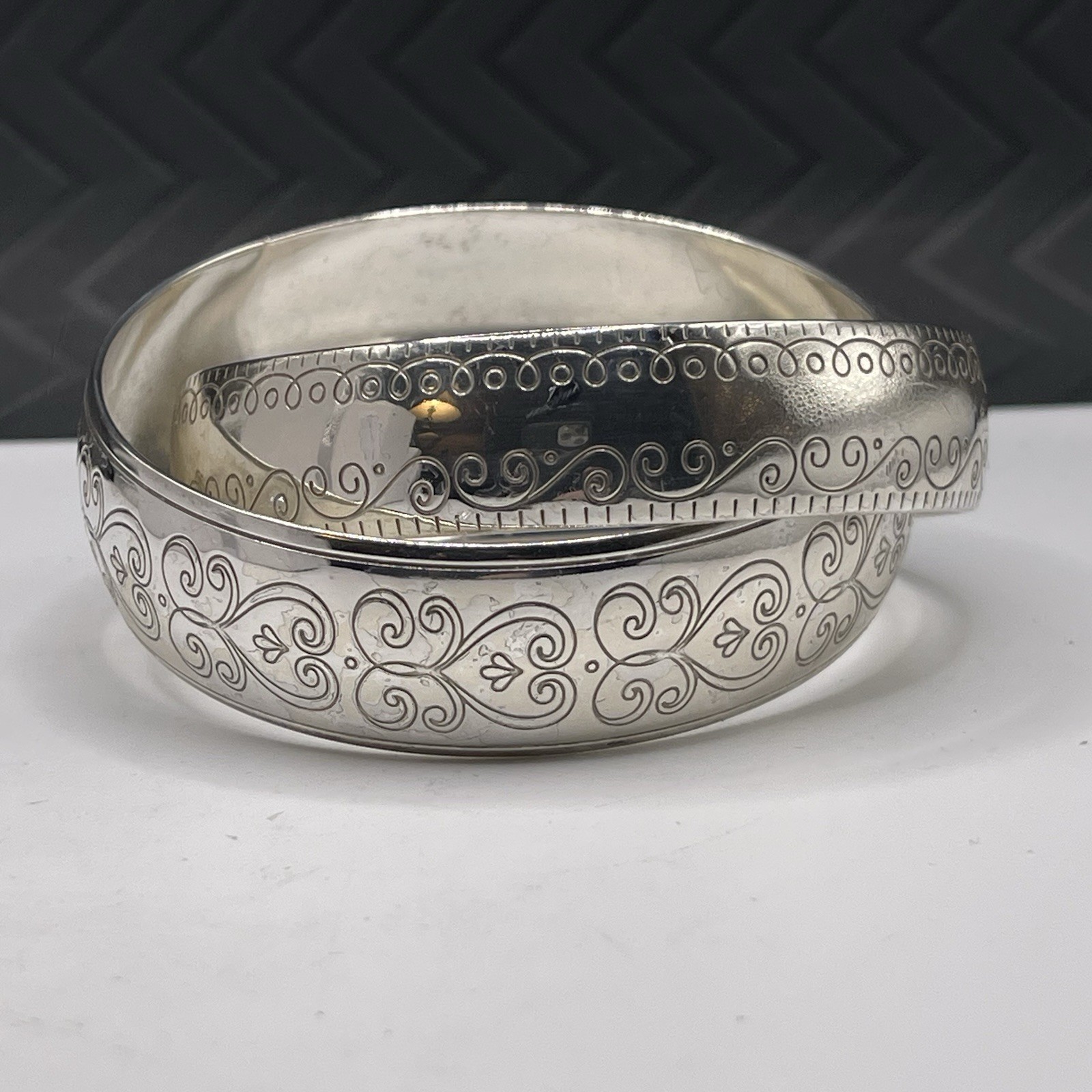 Brighton Bracelet Double Interlocking Etched Scro… - image 7