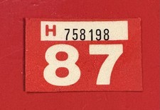 Original 1987 Washington Motor Vehicle License Plate Tag Same For Car And Truck