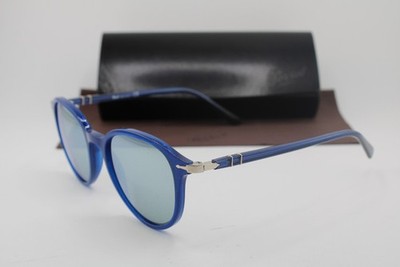 Persol Silver and Blue Sunglasses Persol Sunglasses 2012 Capri Blue Polarised Gradient Silver  main image 4