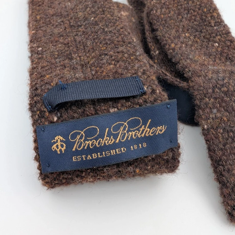 Corbata Tejida Brooks Brother Mezcla Lana y Cachemira Rara Elegante De Colección 58.25" x 2.25" Foto 2 de 4