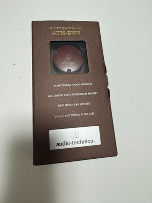 Audio-Technica ATH-EW9 Wired On-Ear Ear Hook3.5mm Jack  Wood Headphones New