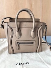 Rare Celine Luggage Nano Dune Handbag – Discontinued, Calfskin Leather