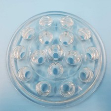 Vintage Clear Glass 5" Flower Frog 16 Holes Stem Floral Arrangements