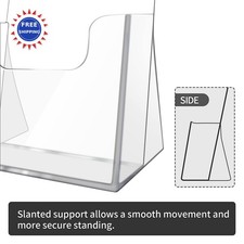 Acrylic Brochure Holder 2 Pack Plastic Flyer Display Stand zavekia packs Thicker