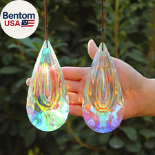 120Mm Crystal Suncatcher, 2 Pack Large Prism Sun Catchers Windows Hanging Orname