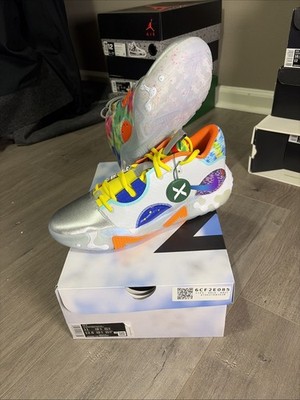 NIKE PG 6 PAUL GEORGE ''WHAT THE'' OPTI YELLOW-MET SILVER SZ 11 RARE! [DR8959-700]