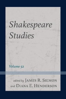 James R. Siemon Shakespeare Studies (Gebundene Ausgabe) Shakespeare Studies