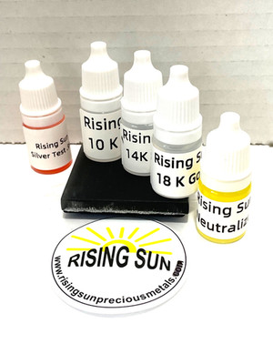 Gold Test, Gold Test Kit, Gold Tester, Gold  Acid 10K, 14K, 18K, .999, neutral c