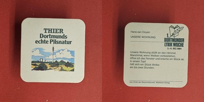 Thier Dortmund Poetry Week 1984 Our Apartment Brewery Beer Mats Beer