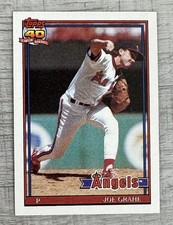 1991 Topps California Angels MLB Baseball Card #426 Joe Grahe Rookie. rookie card picture