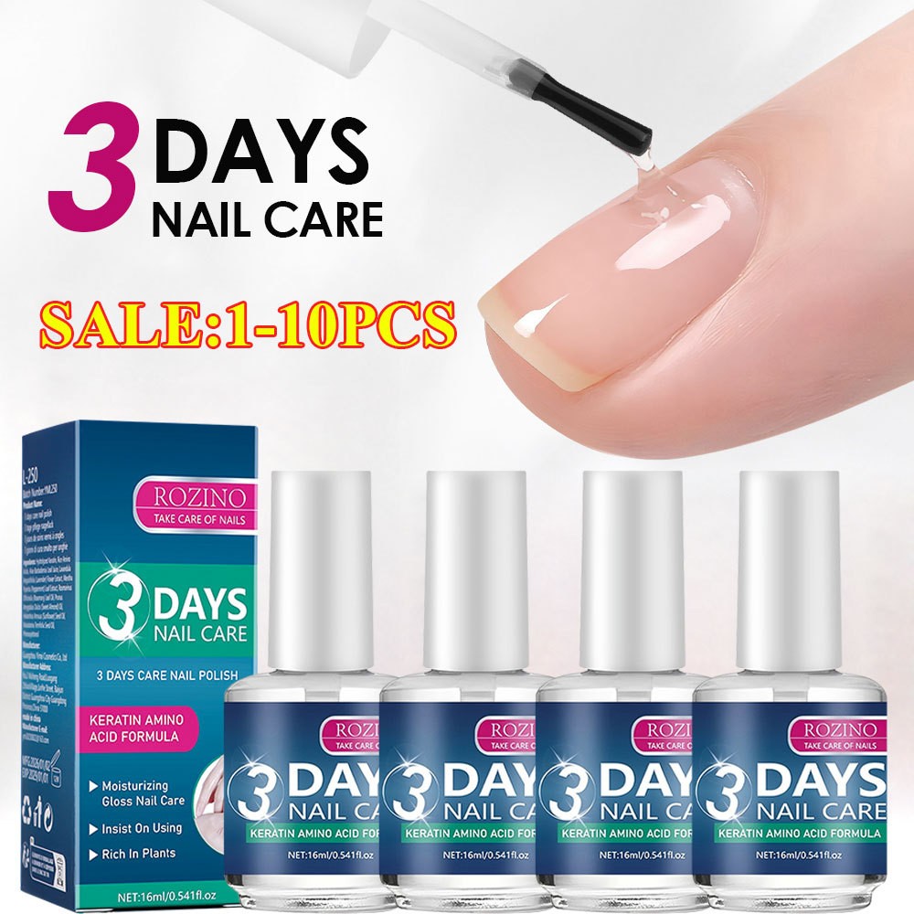 ROZINO 3 Days Nail Care Keratin Amino Acid Formula Nail Strengthener Nourishing