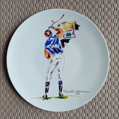 Porzellan Teller,  Platzteller, Kuchenteller, 31,6 cm, ''CHEVAUX DE CHANTILLY''