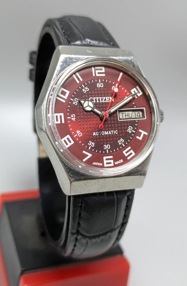 Raro Vintage Citizen Automático Dia Data Movimento Nº. Relógio masculino 8200A fabricado no Japão - Imagem 3 de 4