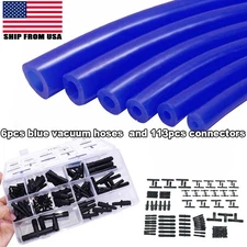 1/8" 5/32" 3/16" 1/4" 5/16" 3/8" Automotive Silicone Vacuum Tubing Hose line Kit