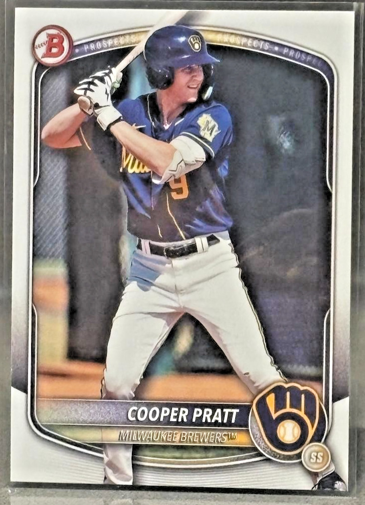 2025 Bowman Draft Cooper Pratt Paper Base #BD-157 Milwaukee Brewers