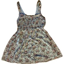 Zara Women's XS Floral Fit & Flare Sleeveless Summer Dress Multicolor