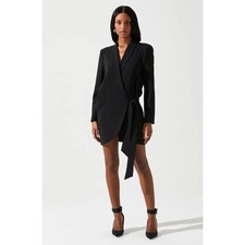 ASTR the Label Blazer Mini Dress S Cocktail Bachelorette Holiday Black Graciela